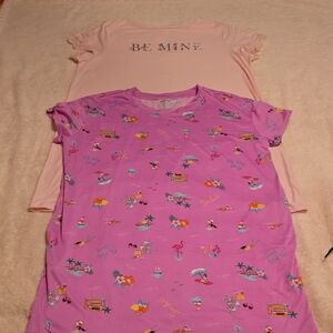 Pink and Purple Graphic T-Shirts